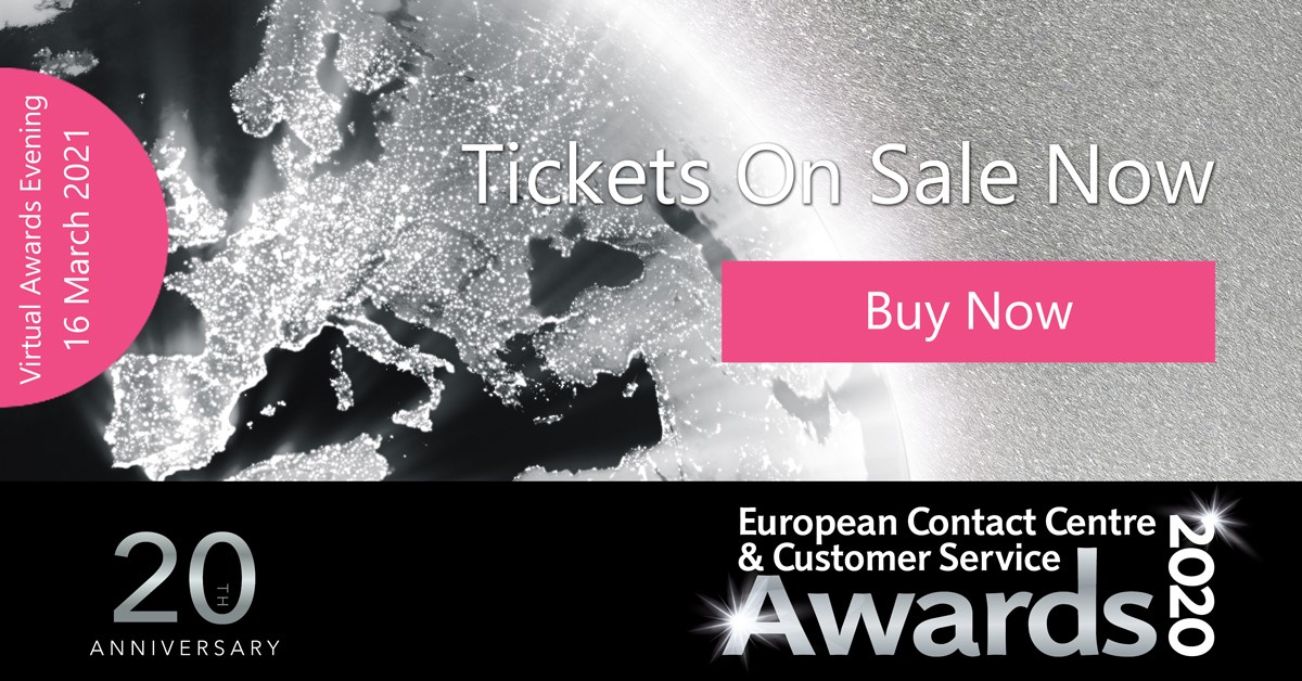 Der Ticketverkauf für die ECCCSA 2020 geht in die virtuelle Runde European Contact Centre and Customer Service Awards (ECCCSA) werden am 16. März 2021 bekannt gegeben.