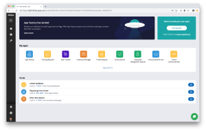 Screenshot - Enterprise Low-Code Factory dashboard