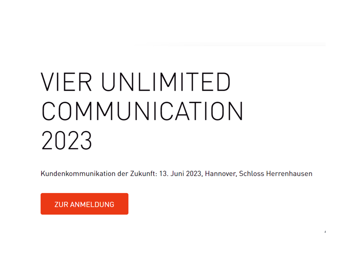 ChatGPT, ACD, & mehr: VIER lädt ein zur Unlimited Communication 2023 VIER UNLIMITED COMMUNICATION 2023, ChatGPT