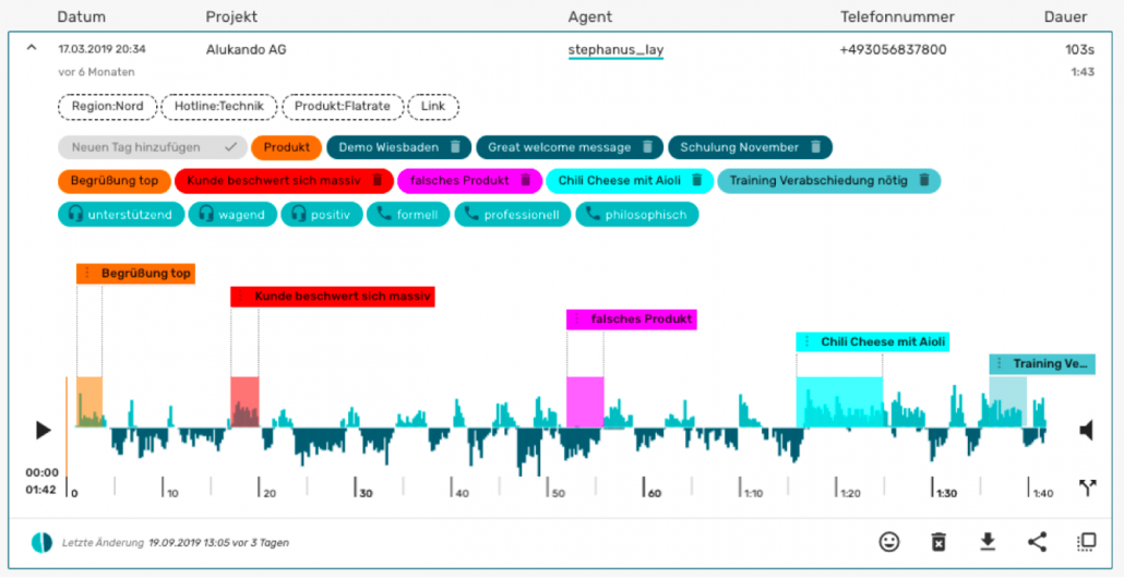 Dynamisches Doppel: Diabolocom erweitert cloudbasierte Contact Center-Software mit Sprachanalyse-Lösung von voiXen Visualisierung-eines-einzelnen-Anrufs-voiXen-1030x530, Diabolocom